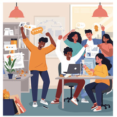 Concept vector illustration of a business situation.