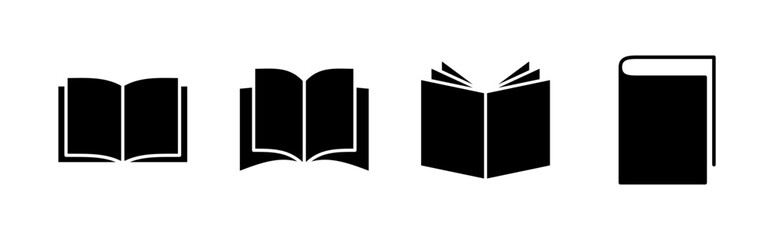 Book icon set. open book icon vector. ebook icon