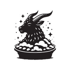 Black Goulash Silhouette Vector, High Quality Illustration on White Background