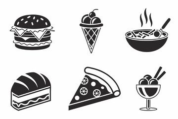 ice cream icons set