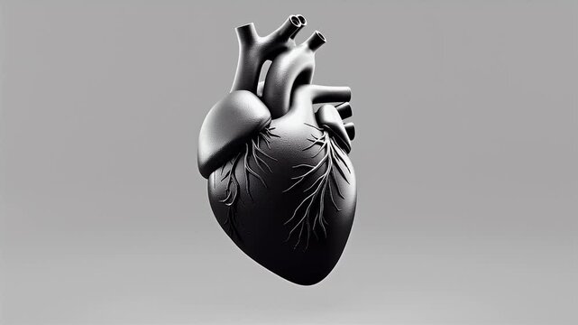 Anatomically Correct 3D Rendering of a Black Human Heart
