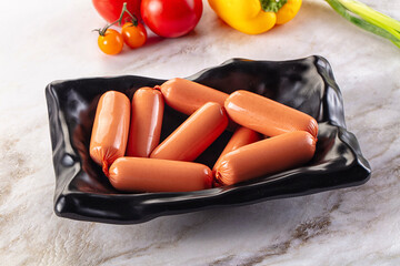 Pork meat sausages for breakfast