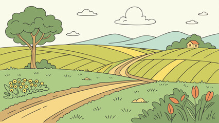 Fototapeta premium During the day, create illustrations in the wild and natural environment.