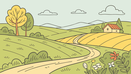 During the day, create illustrations in the wild and natural environment.