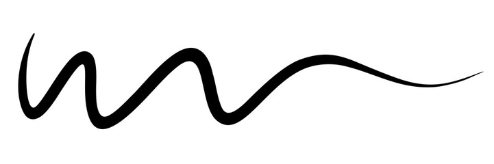 Abstract wavy brush line element