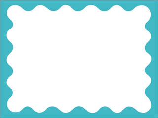 ポップなフレームのベクターイラスト。枠、四角、長方形、ふにゃふにゃ、素材、背景