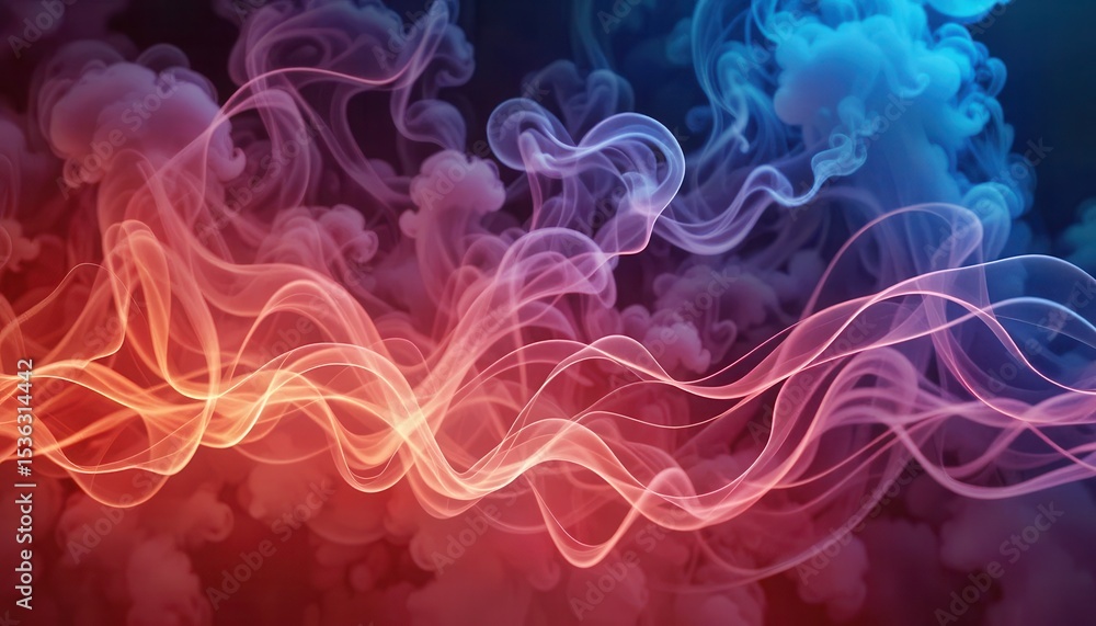 Fototapete colorful abstract smoke patterns and waves for computer desktop backgrounds