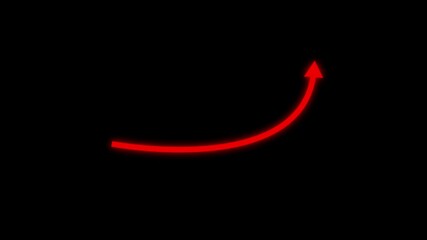 Glowing Arrow. Business grap animation. Glowing arrow animation. - Powered by Adobe