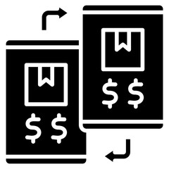 Comparison glyph, mini illustration icon. use for modern concept, print, UI, UX kit, web and app development. Vector related to product offering, marketing, business.