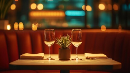 Romantic Restaurant Table Setting