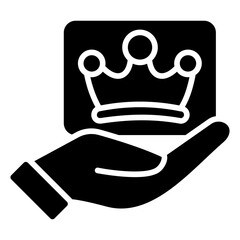 Vip Member glyph, mini illustration icon. use for modern concept, print, UI, UX kit, web and app development. Vector related to product offering, marketing, business.