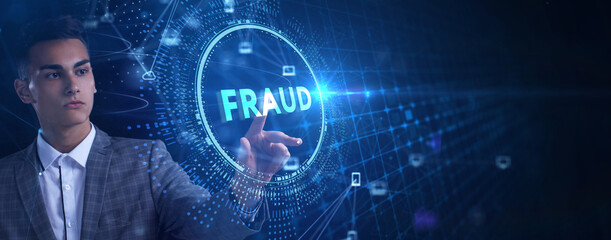 Fraud Alert Caution Defend Guard Notify Protect Concept.