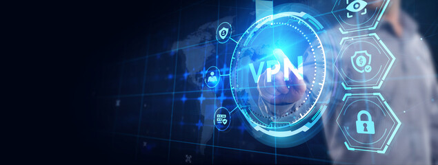 Business, Technology, Internet and network concept. VPN network security internet privacy encryption concept.