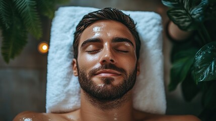 A busy executive enjoying a spa day, self-care and mental reset 