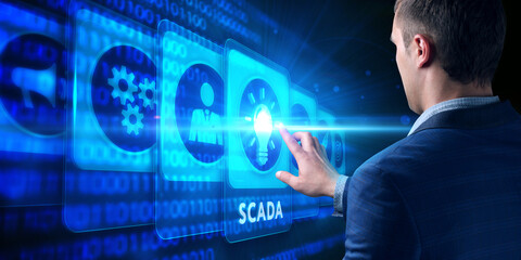 System Supervisory Control And Data Acquisition technology concept. SCADA.