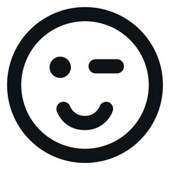Clean and Minimalist Outline Icon of emoji 