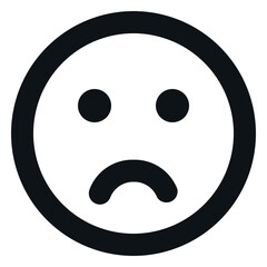 Clean and Minimalist Outline Icon of emoji 