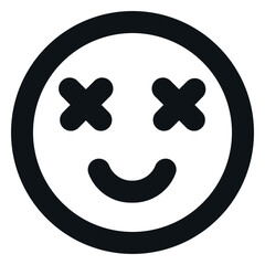 Clean and Minimalist Outline Icon of emoji 