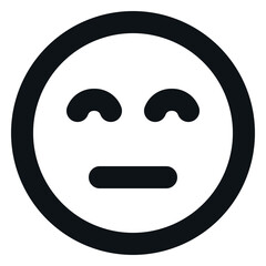 Clean and Minimalist Outline Icon of emoji 