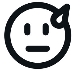 Clean and Minimalist Outline Icon of emoji 