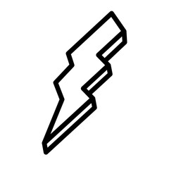 Obraz premium Lightning Bolt Vector Filled Icon Design