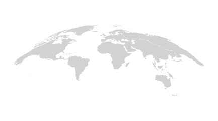 Curved World Map Vector Isolated Design