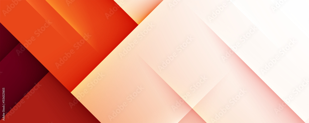 Poster abstract orange and red geometric layered background with gradient light