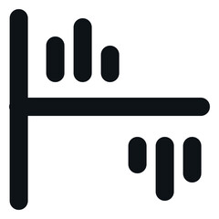 Clean and Minimalist Outline Icon of statistics 