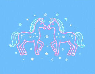 馬　干支　生成AI　年賀状　