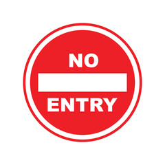 No Entry Road Signs Traffic Symbols