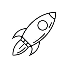 Rocket Icon Outline Simple Design