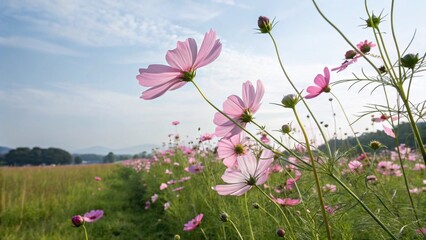 pink cosmos flowers