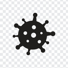 Virus Black Icon Transparent Background Design