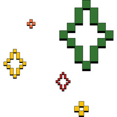 Obraz premium Retro Sparkle Pixel