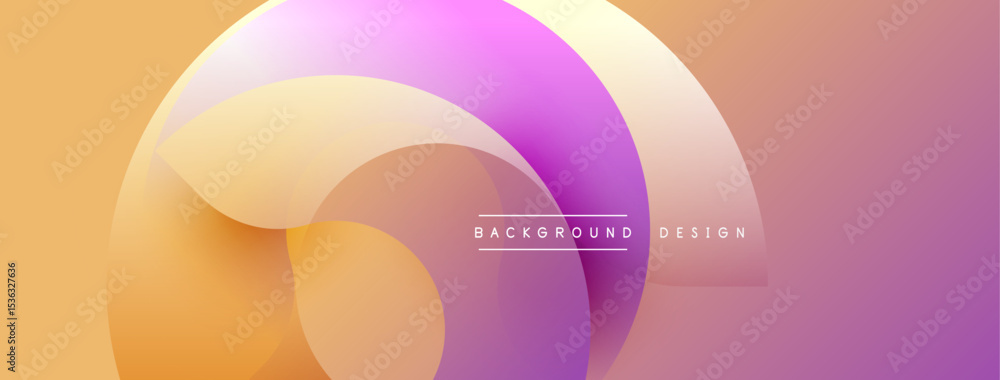 Poster Abstract fluid shapes blend, creating warm gradient. Soft colors suggest modern design, perfect backdrop.