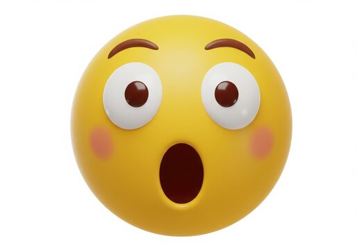 Surprised emoji with wide open mouth and eyes