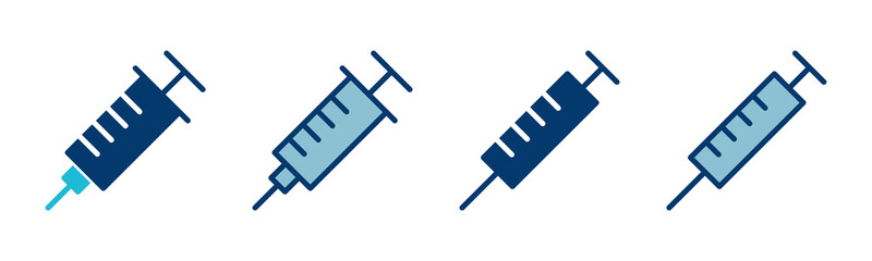 Syringe icon vector isolated on white background. injection icon