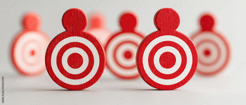 Poster targeting accuracy in business strategy office environment visual concept optimizing team performanc