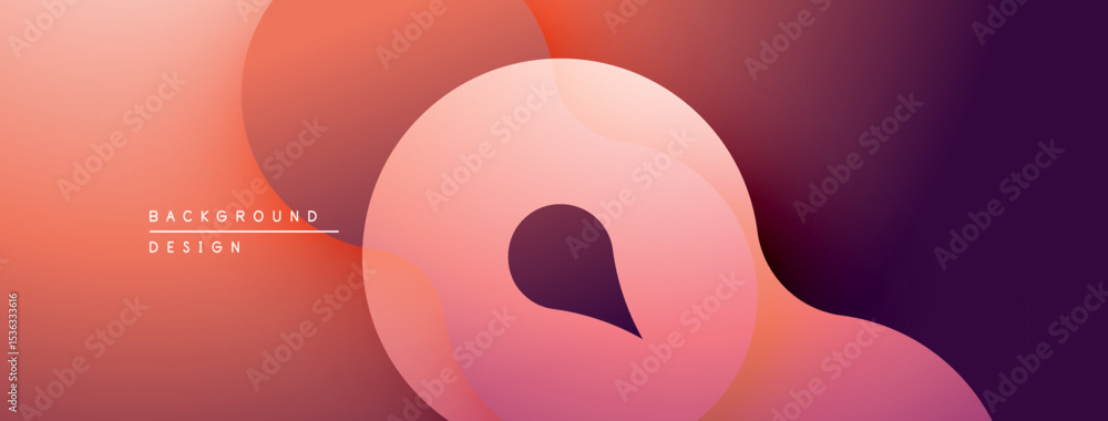 Poster Abstract gradients create flowing shapes. Soft colors blend, forming dynamic visual composition. Minimalist design evokes modern aesthetic.