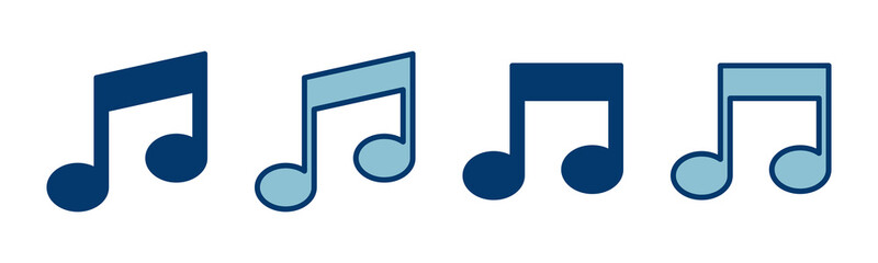 Music icon vector isolated on white background, music vector icon, Melody, song, note, sound, audio sign