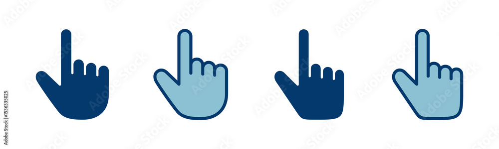 Aufkleber hand click icon vector isolated on white background. pointer icon vector. hand cursor icon vector