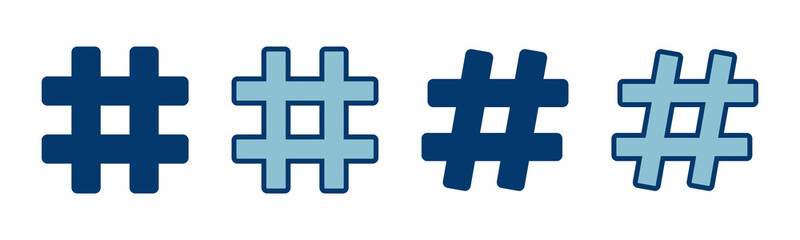 Hashtag icon vector isolated on white background. hashtag vector icon