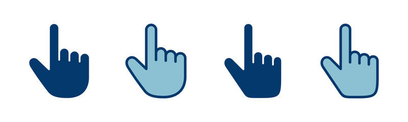 Hand click icon vector isolated on white background. pointer icon vector. hand cursor icon vector