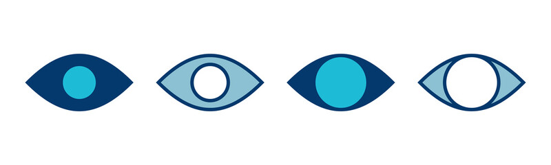 Eye icon vector isolated on white background. Look and Vision icon. Eye vector icon