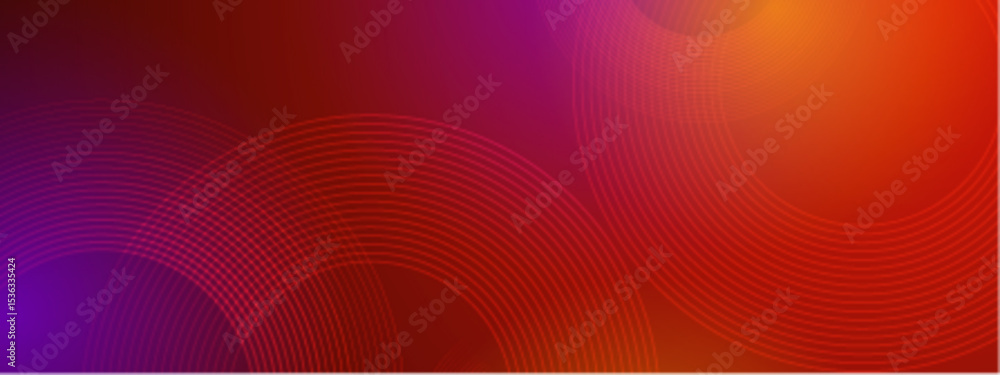 Poster red orange concentric circles on a gradient background suitable for vibrant backgrounds, abstract de