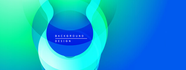 Obraz premium Abstract flowing shapes, vibrant blue, green gradients. Modern design element for backgrounds, presentations. Clean, dynamic composition.