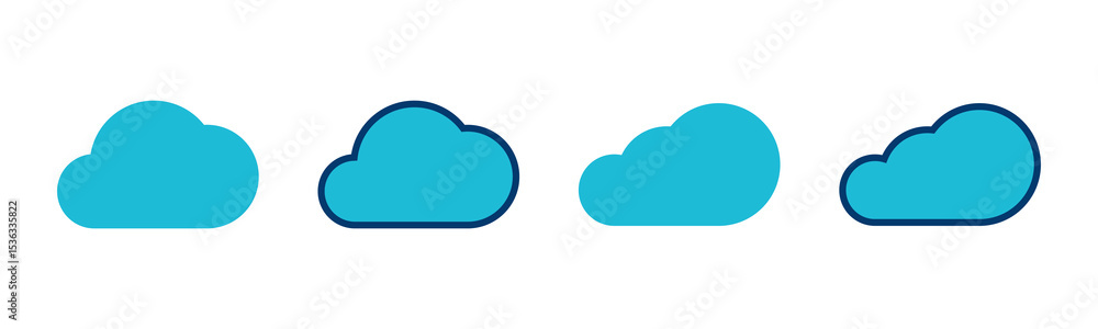 Poster cloud icon vector isolated on white background. cloud computing icon