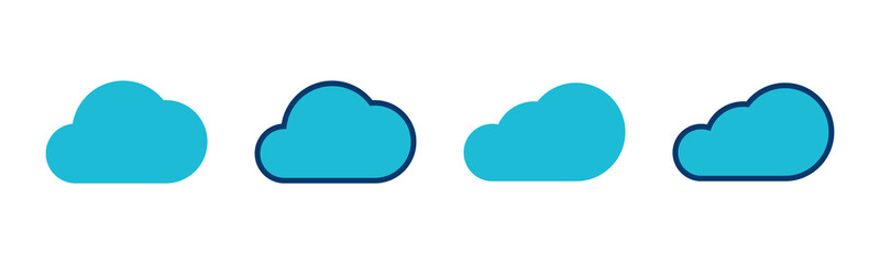 Cloud icon vector isolated on white background. cloud computing icon