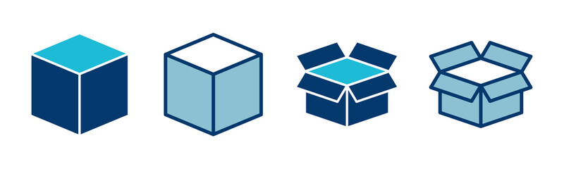 Box icon vector isolated on white background. Cardboard box, packaging open. Box vector icon