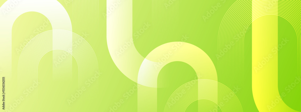 Poster abstract lime green and yellow background with curved lines suitable for modern web design, digital 